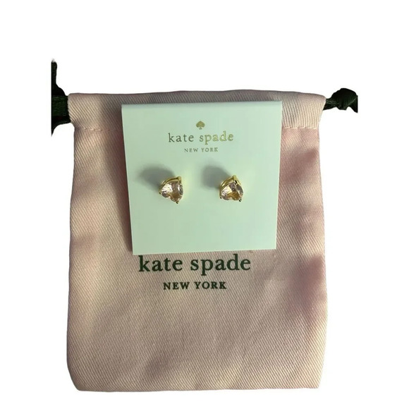 kate spade Jewelry - Kate Spade New York Women's Heart Rhinestone Gold Tone Pair Of Stud Earrings